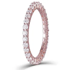 14k Rose Gold Eternity Ring / Wedding Band 0.75ct Total