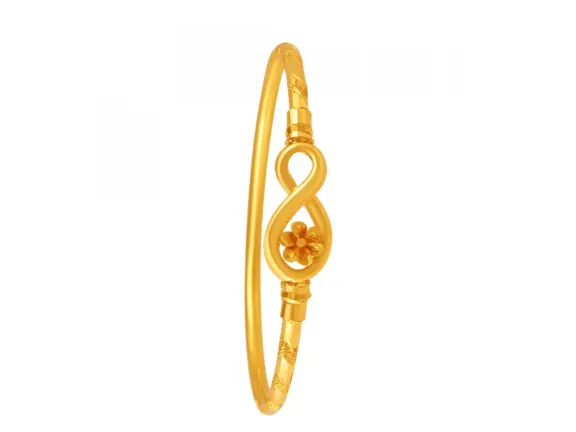 22k Floral Gold Nowa In The Shape Of Infinity Loop