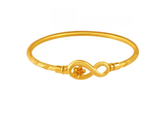 22k Floral Gold Nowa In The Shape Of Infinity Loop