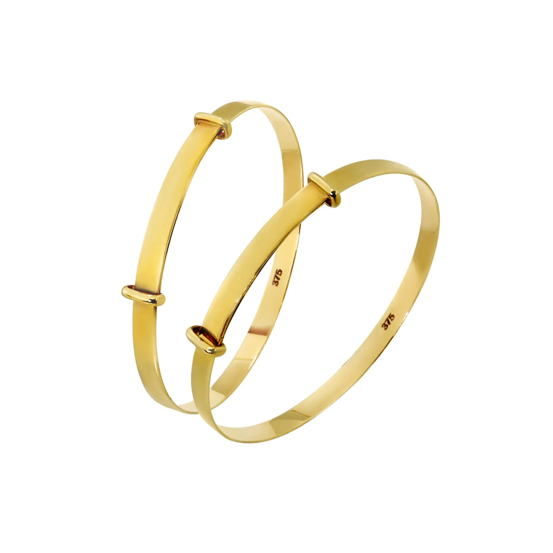 9K Yellow Gold Expandable Baby Bangle - 20711146