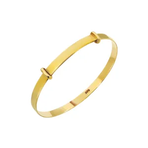 9K Yellow Gold Expandable Baby Bangle - 20711146