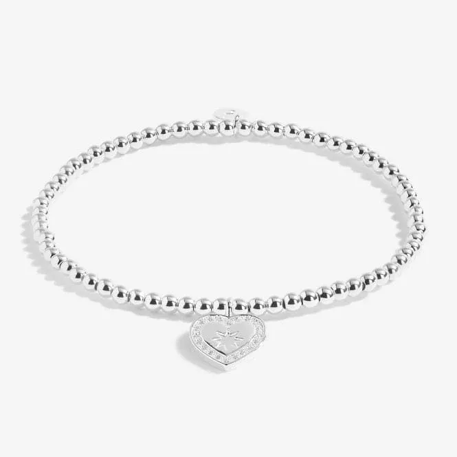 A Little Friendship Knows No Distance Silver 17.5cm Stretch Bracelet 5229