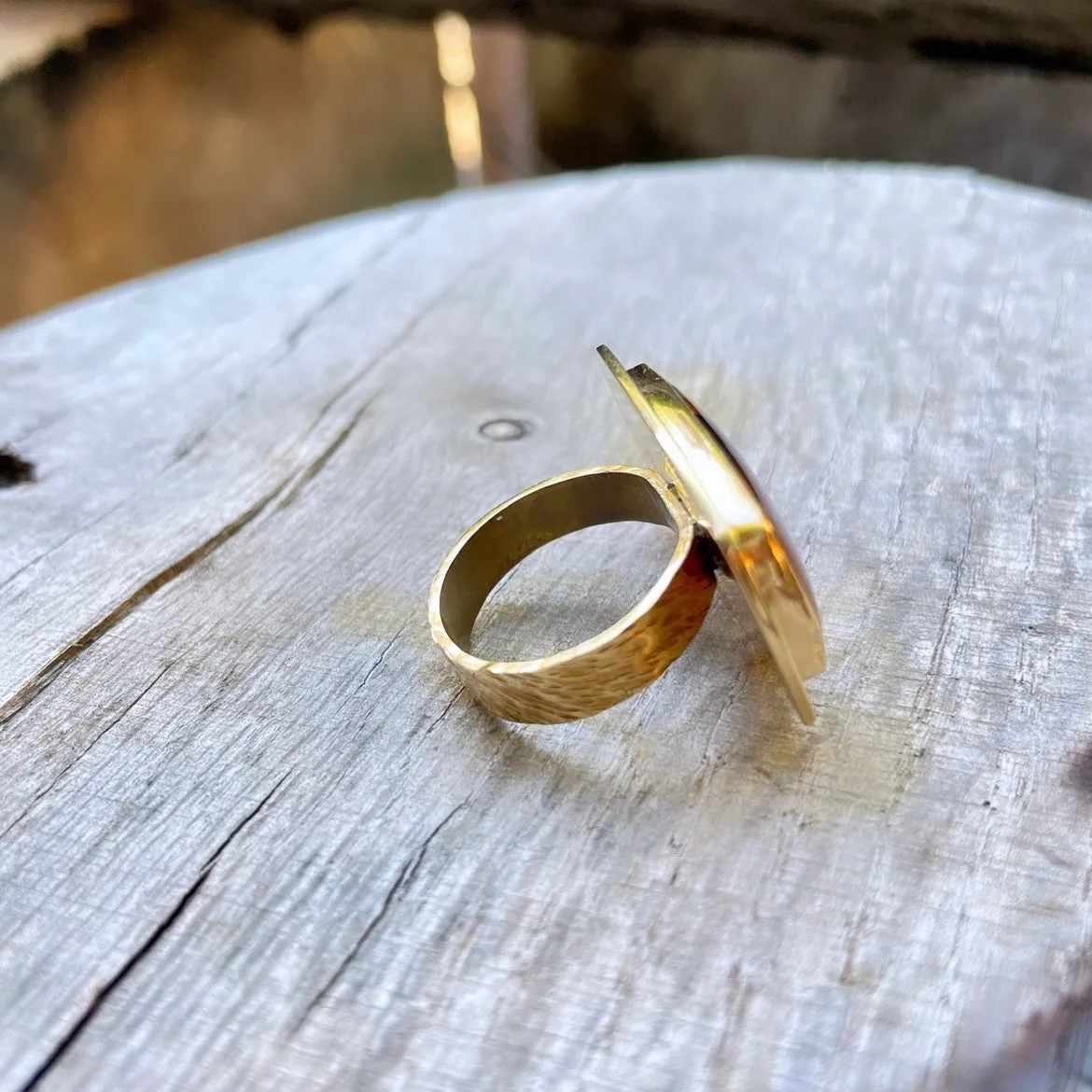 Abstract sunset ring