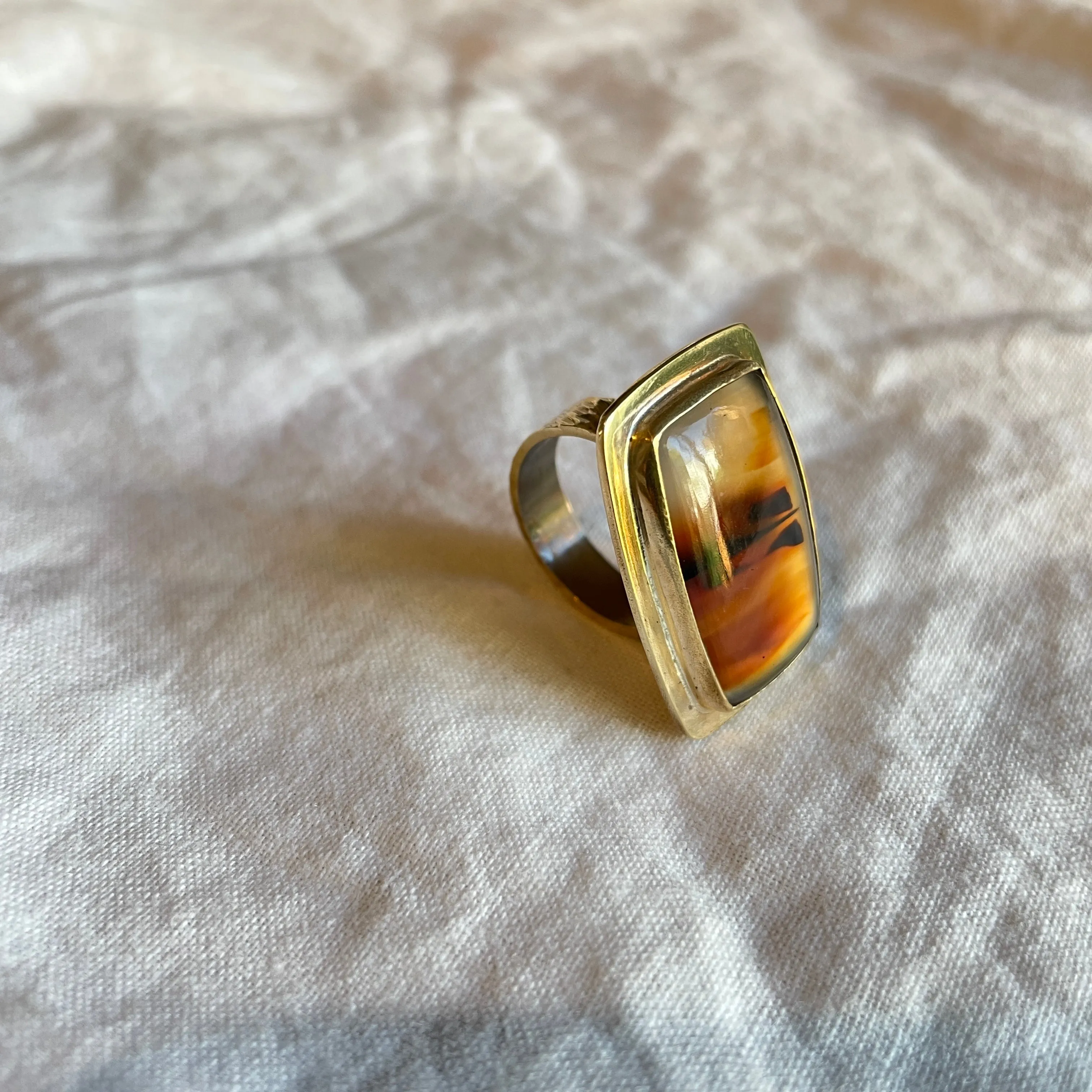 Abstract sunset ring