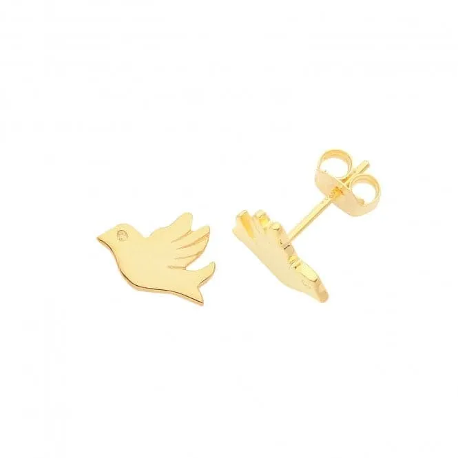 Acotis Silver Studs Gold Plated Bird G51284GP