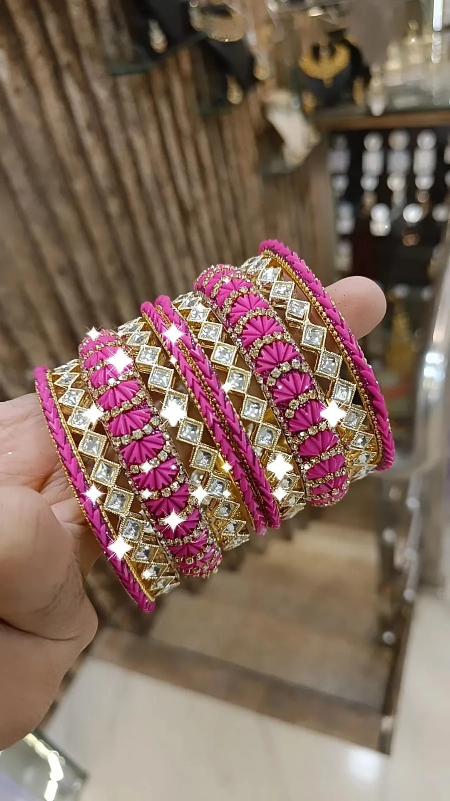 Amethyst Allure Bangles Indian Glory Gemstone - Bollywood Jewellery