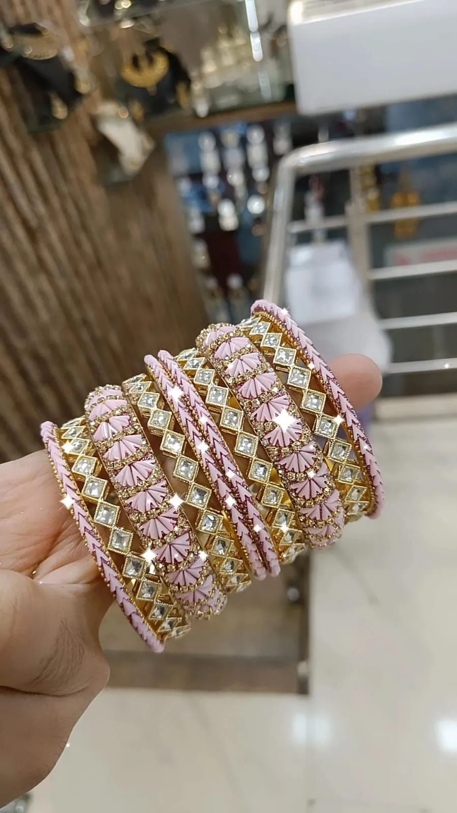 Amethyst Allure Bangles Indian Glory Gemstone - Bollywood Jewellery