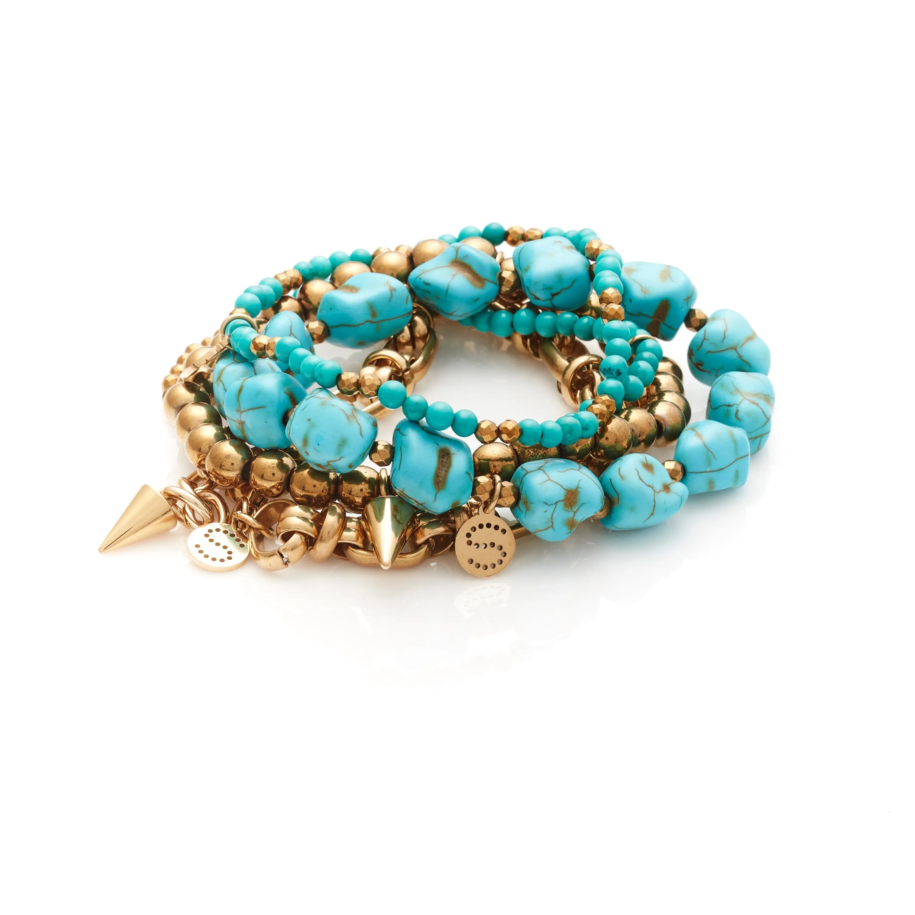 Azura / Bracelet / Turquoise   Gold