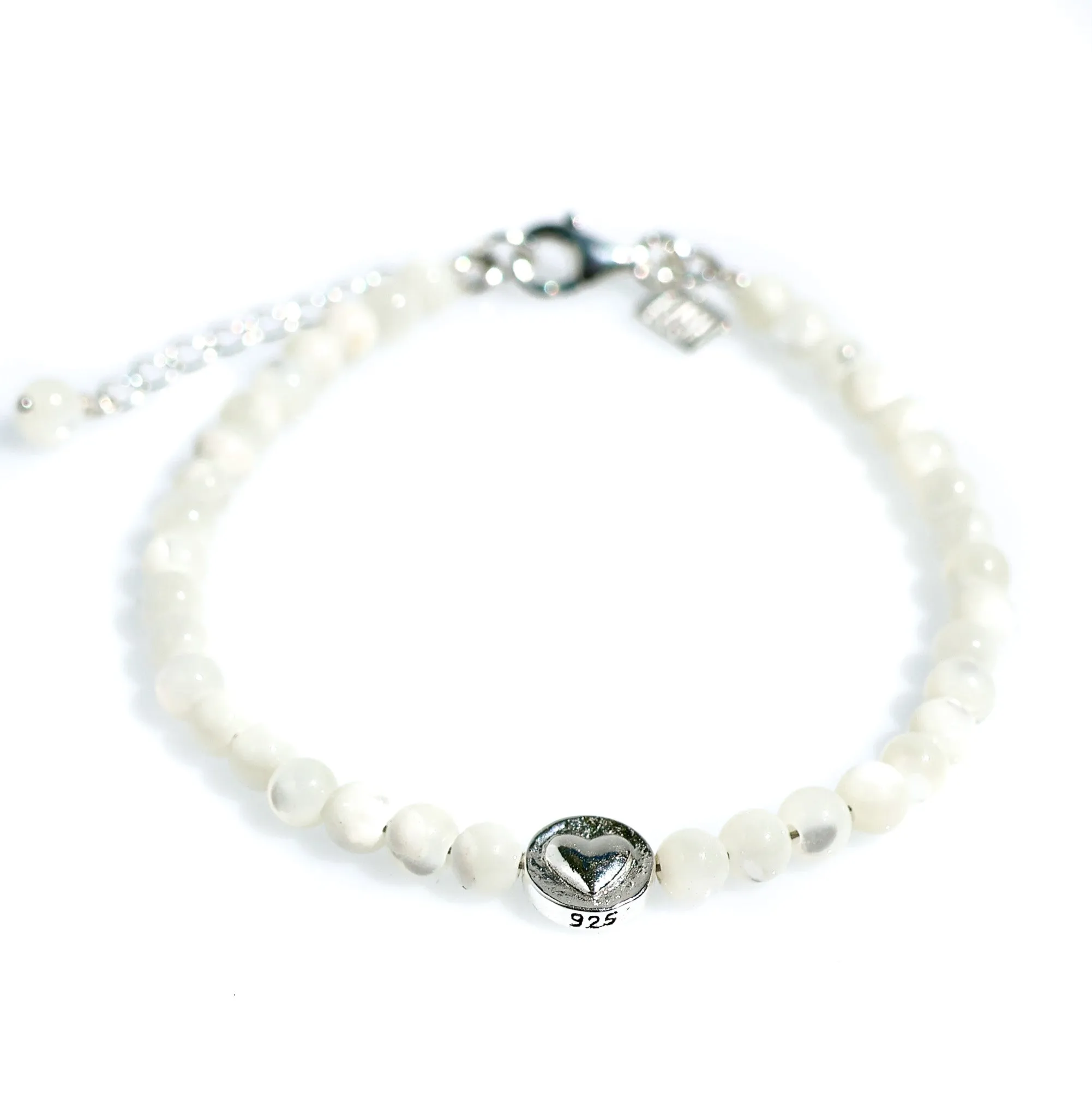 Beach Love Mother of Pearl Bracelet Silver