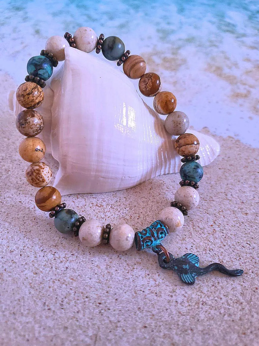 Beachy Bracelets - Pearls & Stones