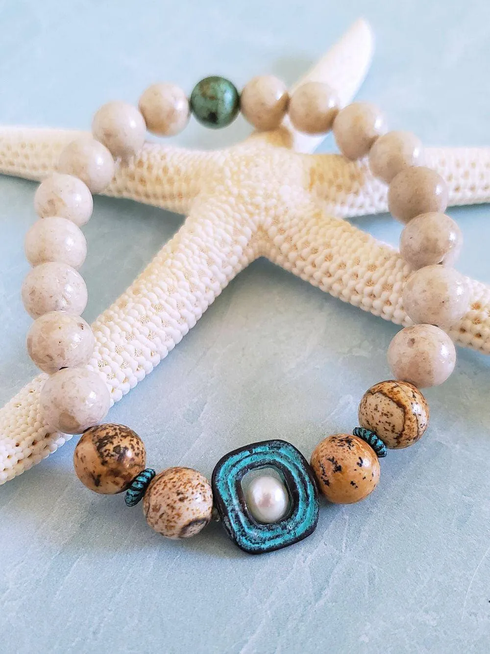 Beachy Bracelets - Pearls & Stones