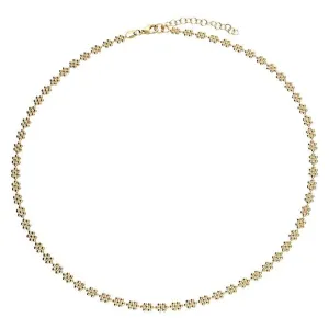 Bead Flower Necklace Chain - Yellow Gold Vermeil or Sterling Silver