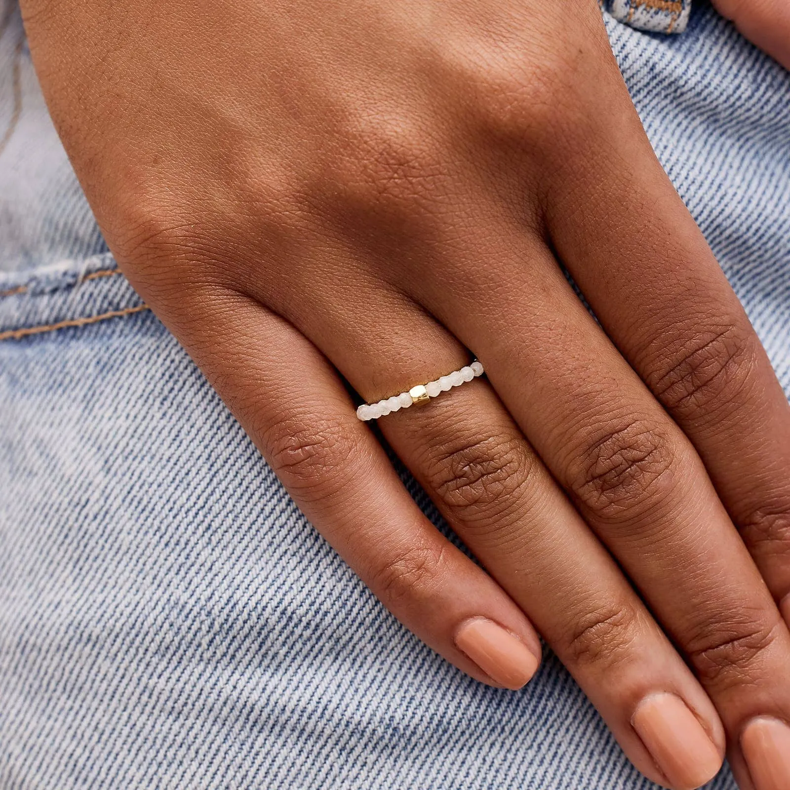 Beaded Gemstone Ring