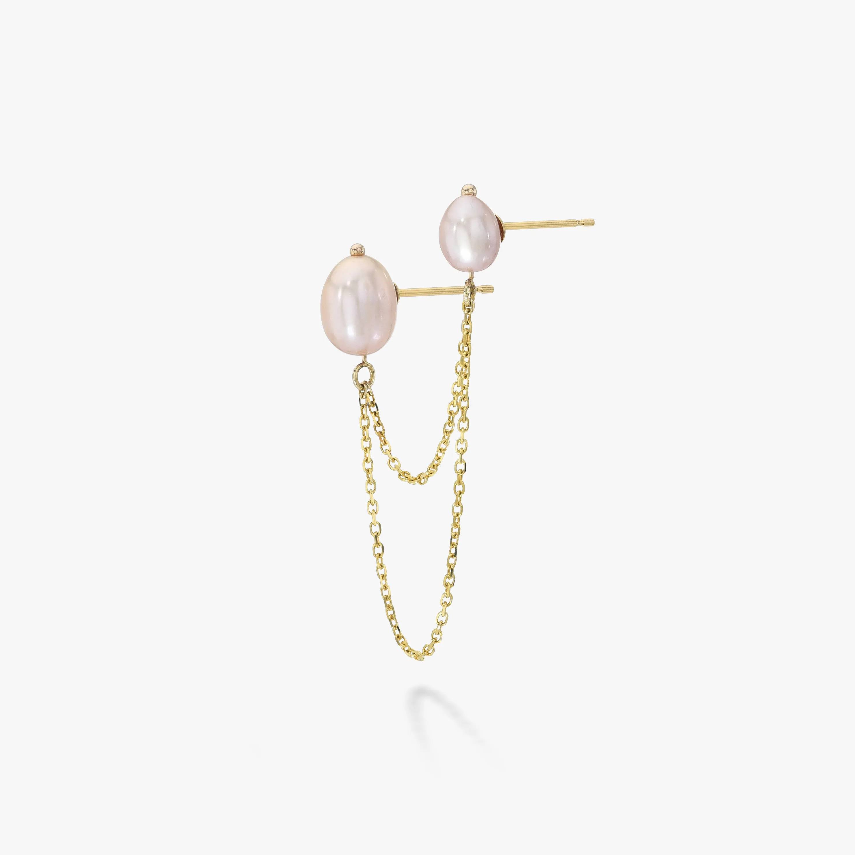 Bella Chained Stud Earring, Blush