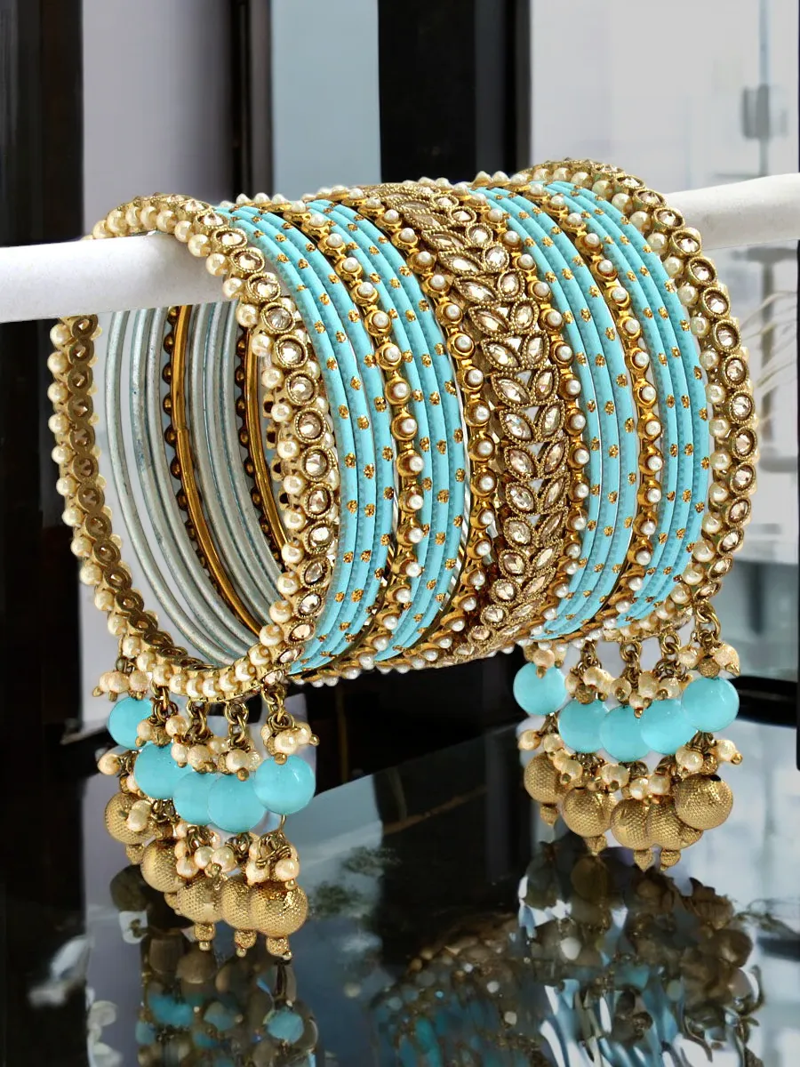 Bollywood Pearl Bridal Bangles Set, Pearl Bangles Set, Indian Bangles, Bangles Set, Kundan Bangles, Wedding Bangles Set, Ethnic Bangles Set