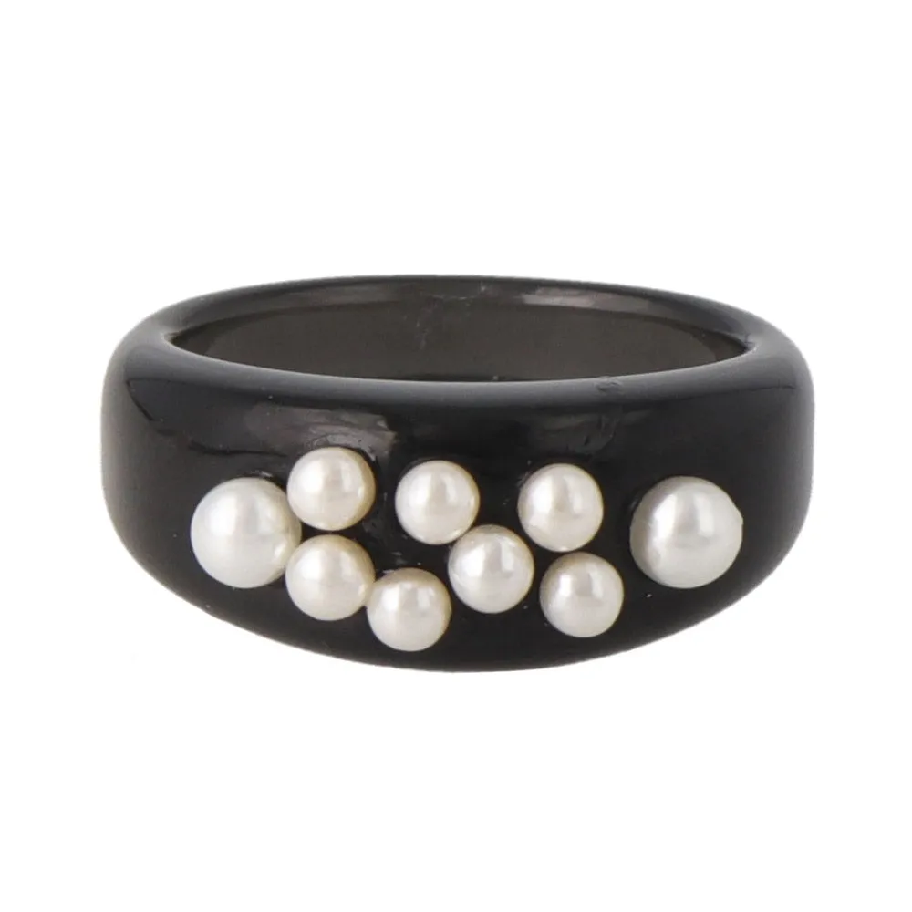 Bubble Pearl Acrylic Band Ring