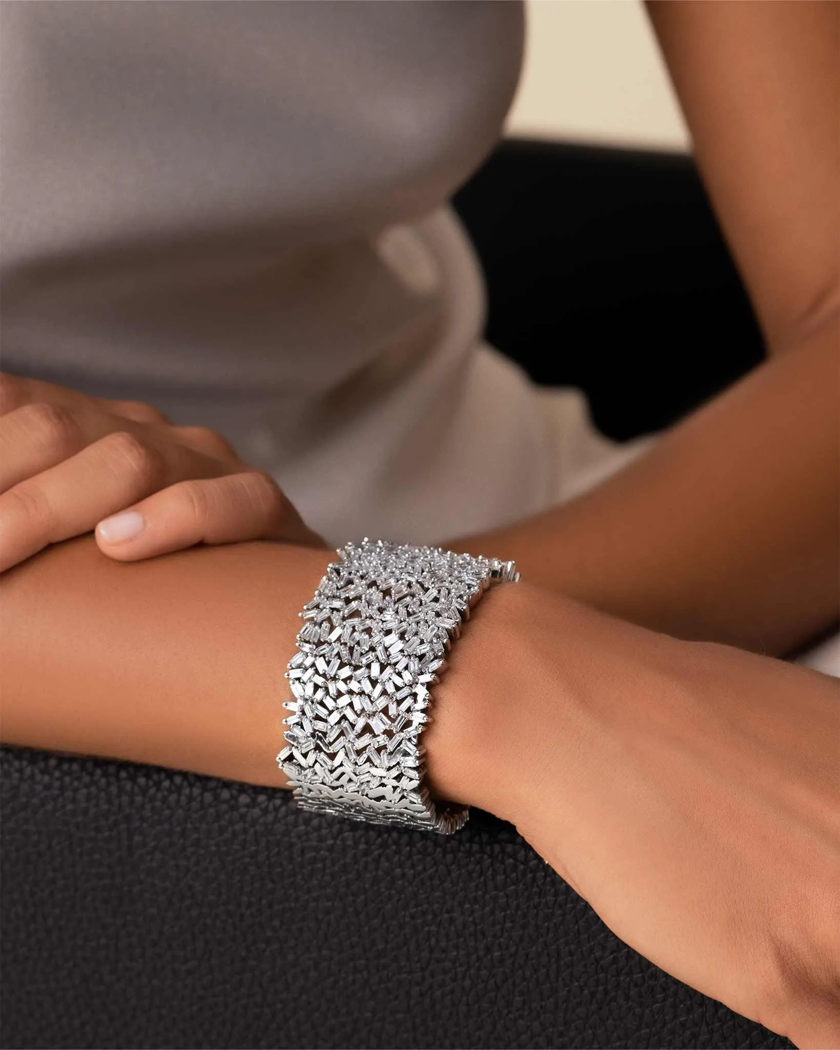 Classic Diamond Sparkler Cuff