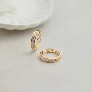 Classic Round Diamond Hoops