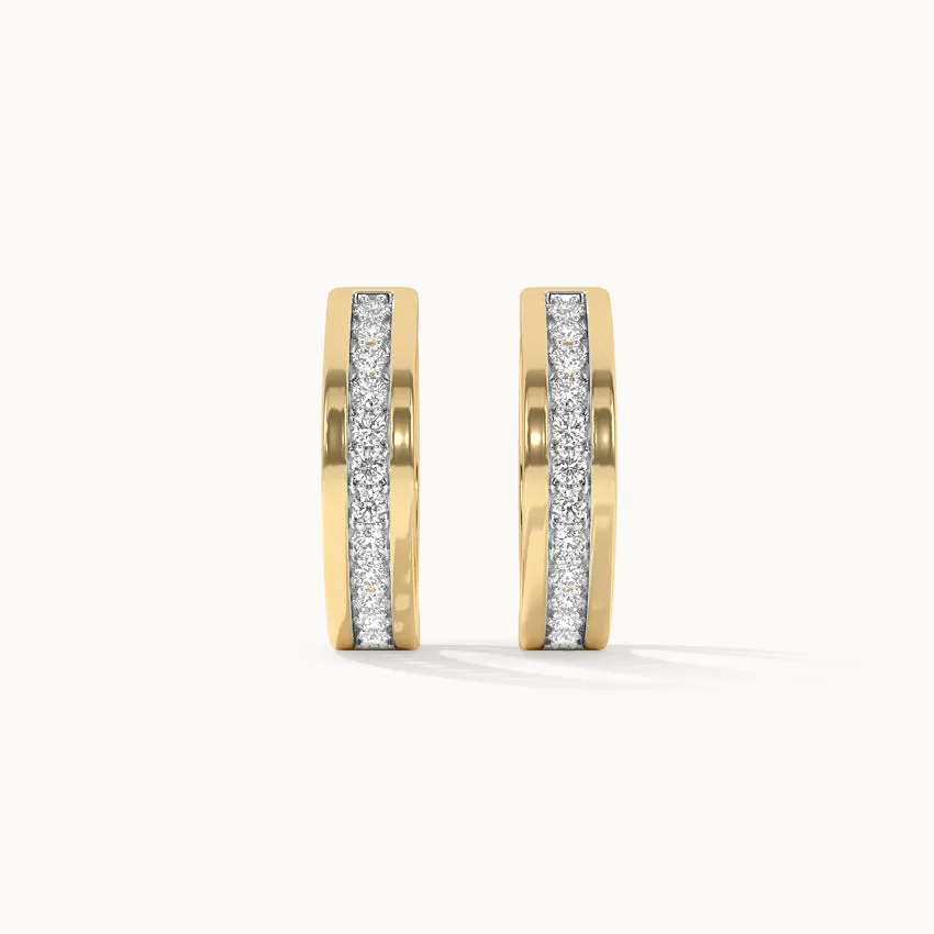 Classic Round Diamond Hoops