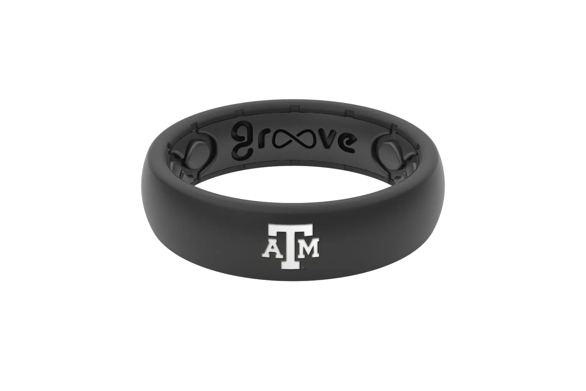 College Texas A&M Black Thin Ring