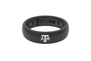 College Texas A&M Black Thin Ring