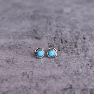 Crescent Glow - Turquoise Studs