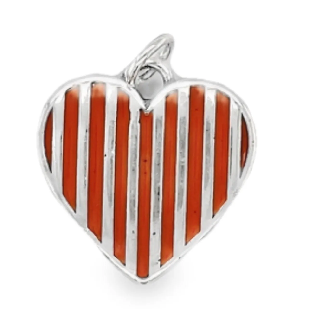 D1739 Orange Heart Pendant