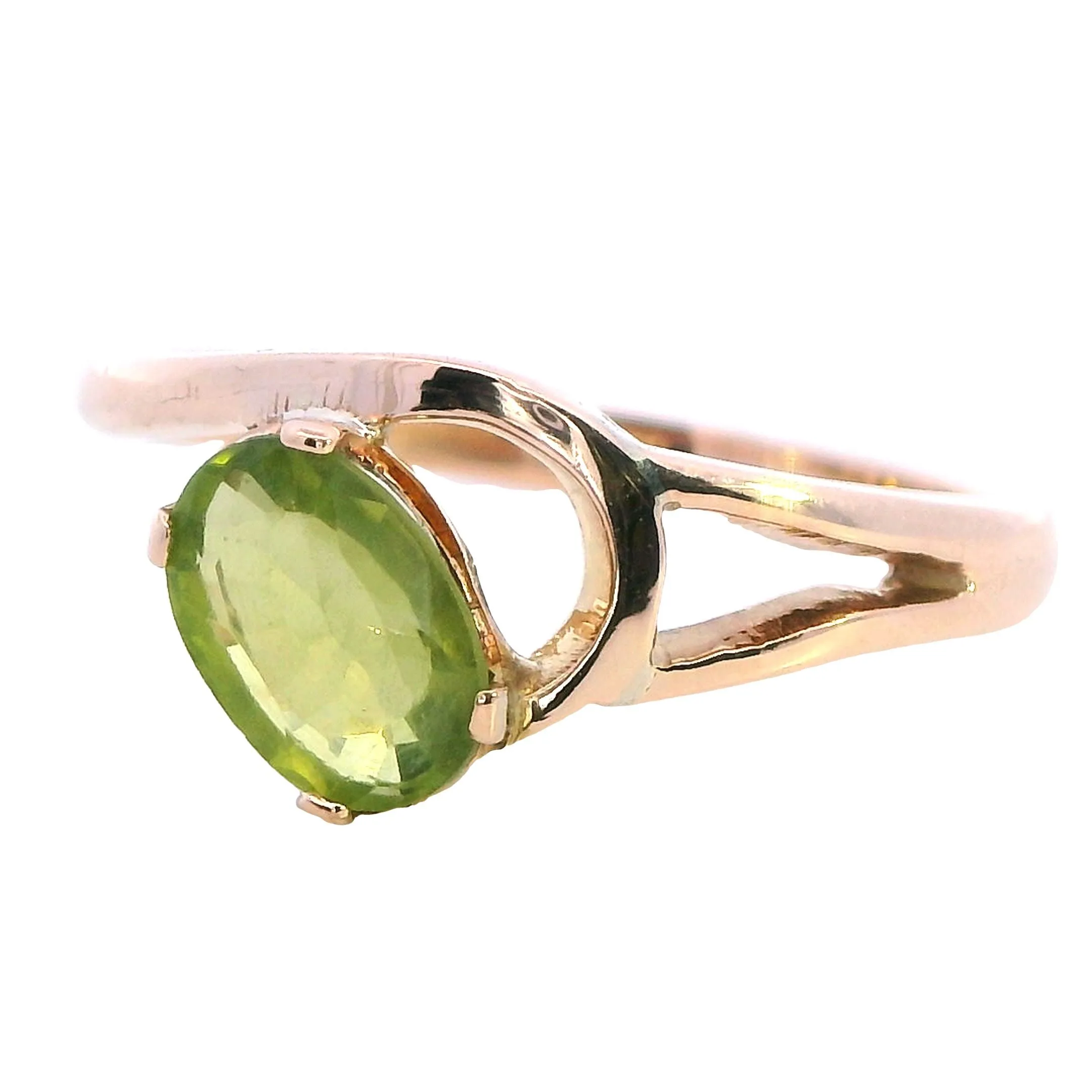 Delicate 9ct Rose Gold Peridot Ring - Subtle Elegance and Charm