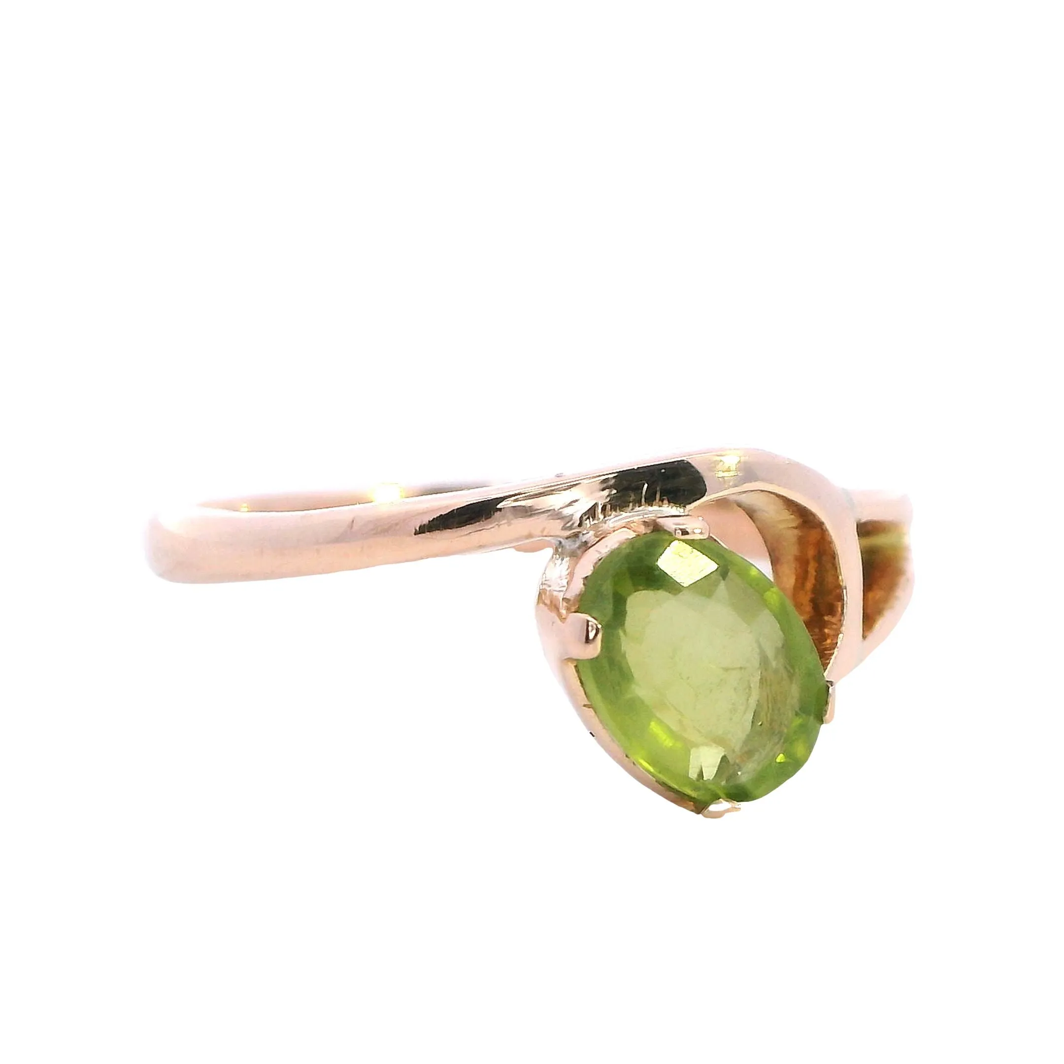 Delicate 9ct Rose Gold Peridot Ring - Subtle Elegance and Charm