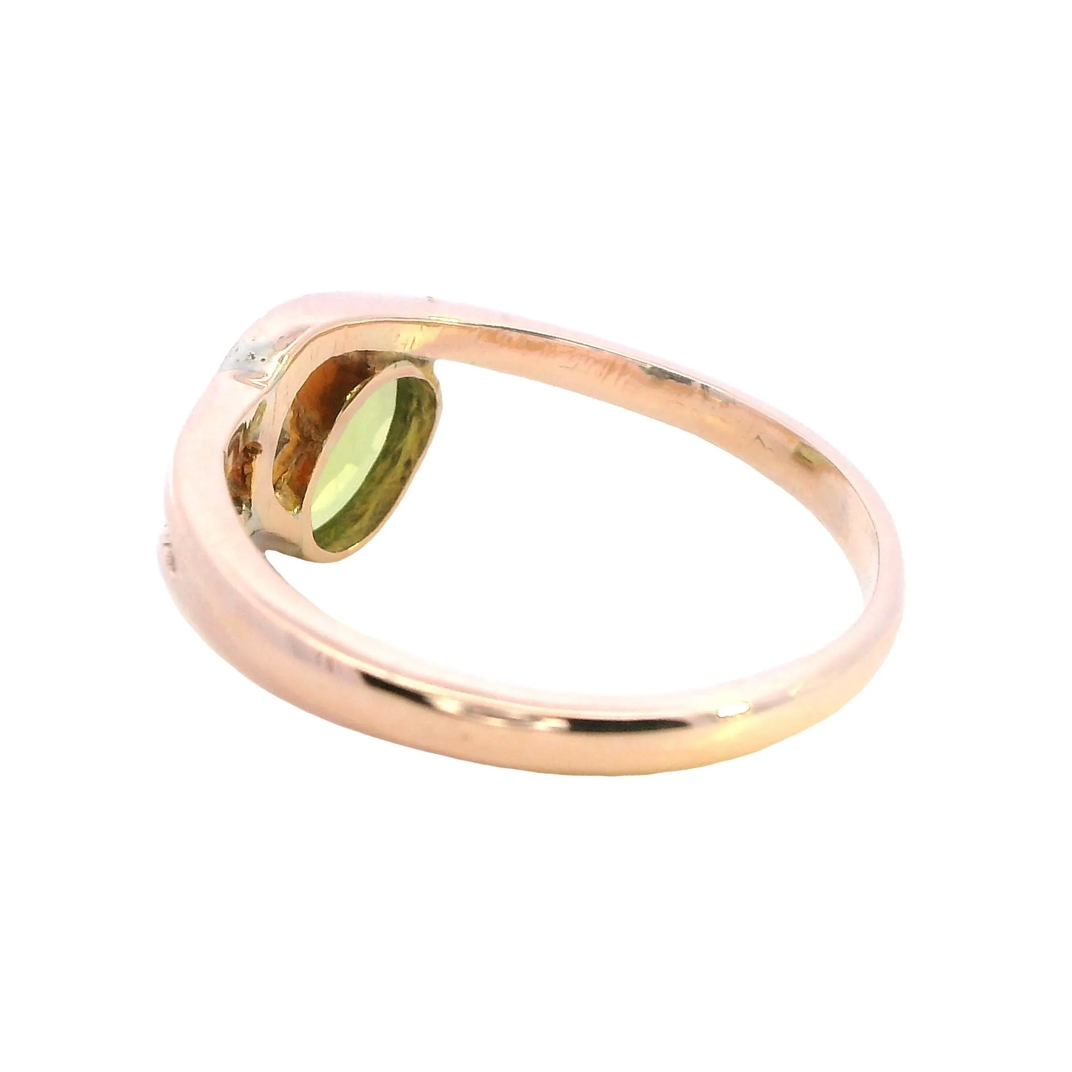 Delicate 9ct Rose Gold Peridot Ring - Subtle Elegance and Charm