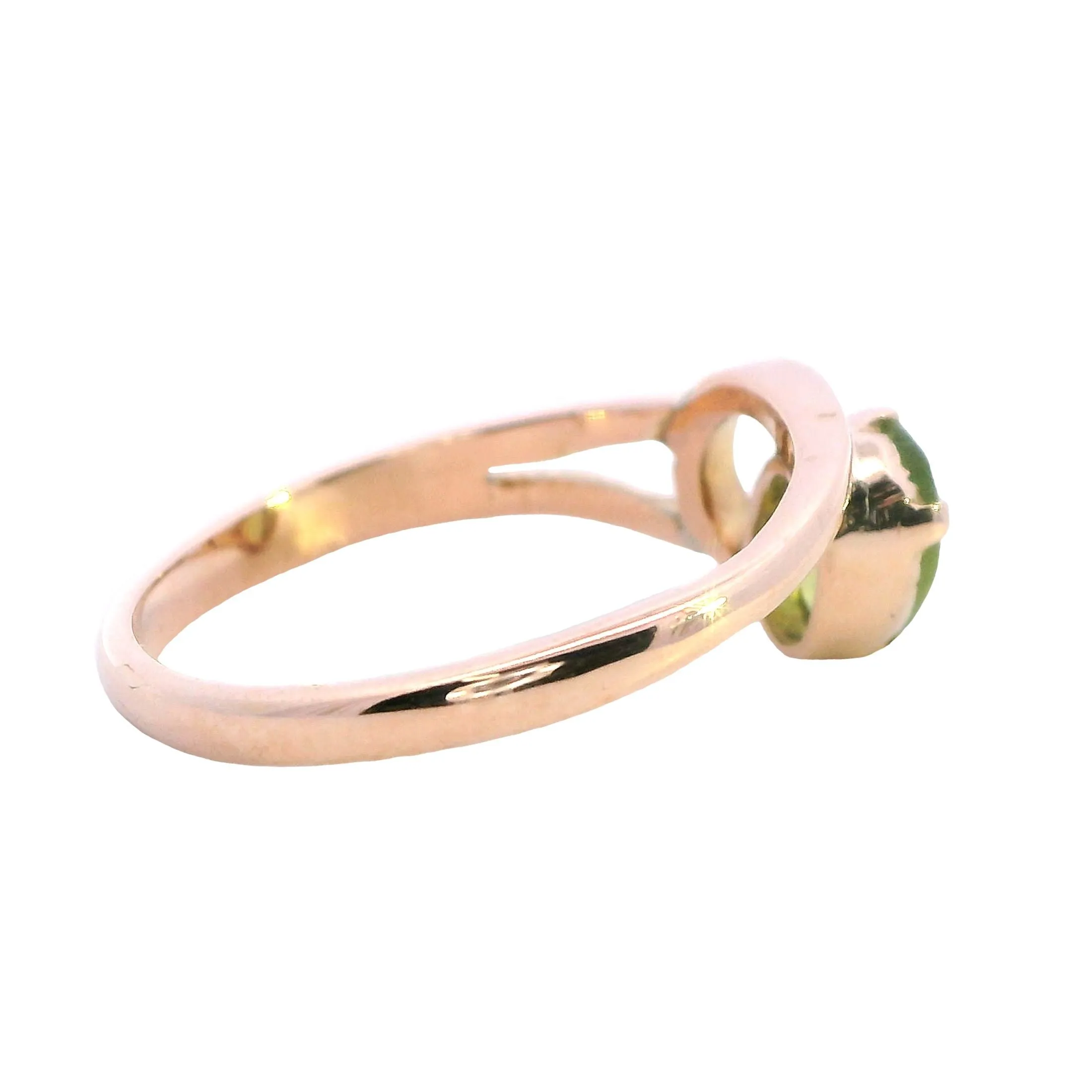 Delicate 9ct Rose Gold Peridot Ring - Subtle Elegance and Charm