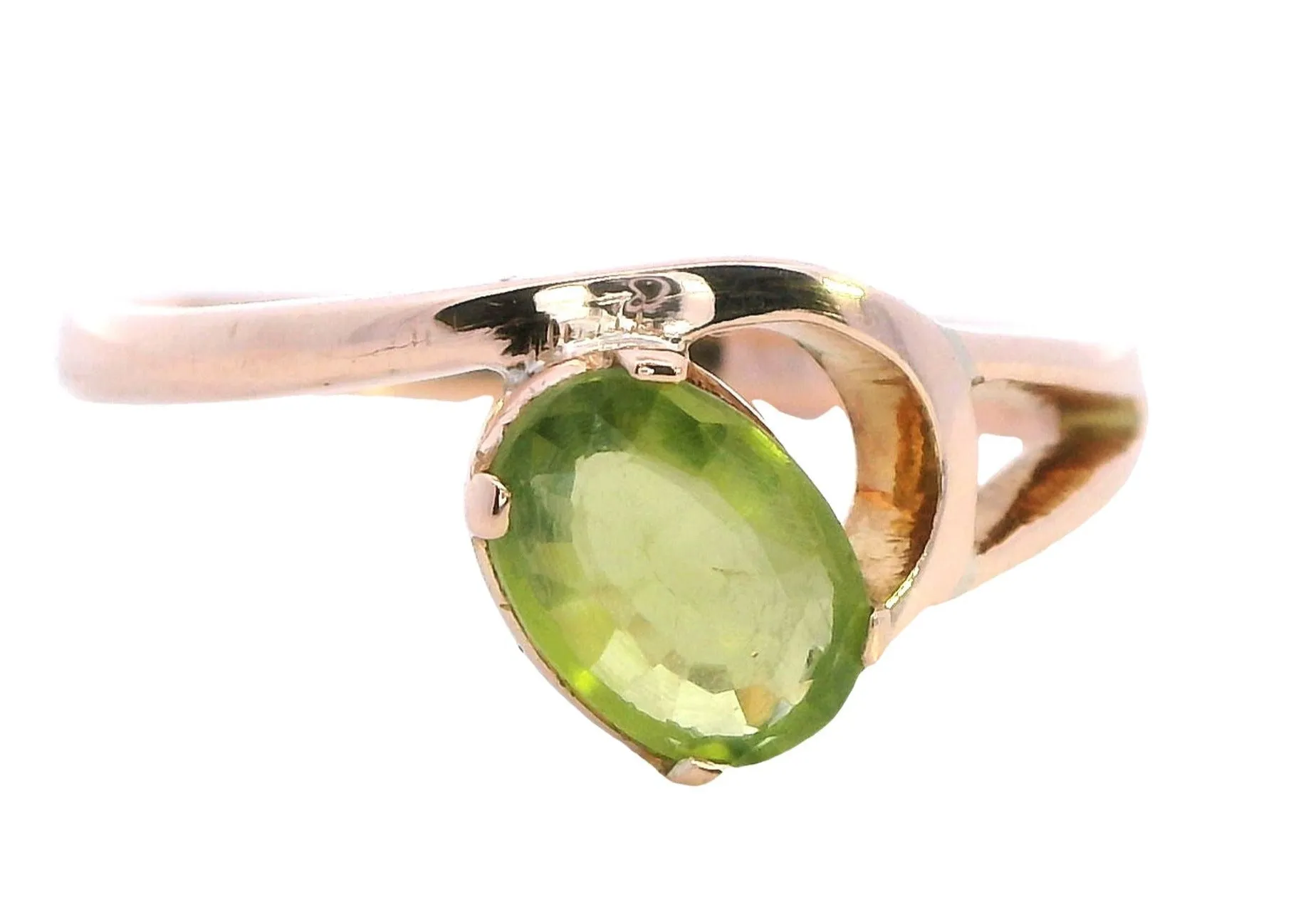 Delicate 9ct Rose Gold Peridot Ring - Subtle Elegance and Charm