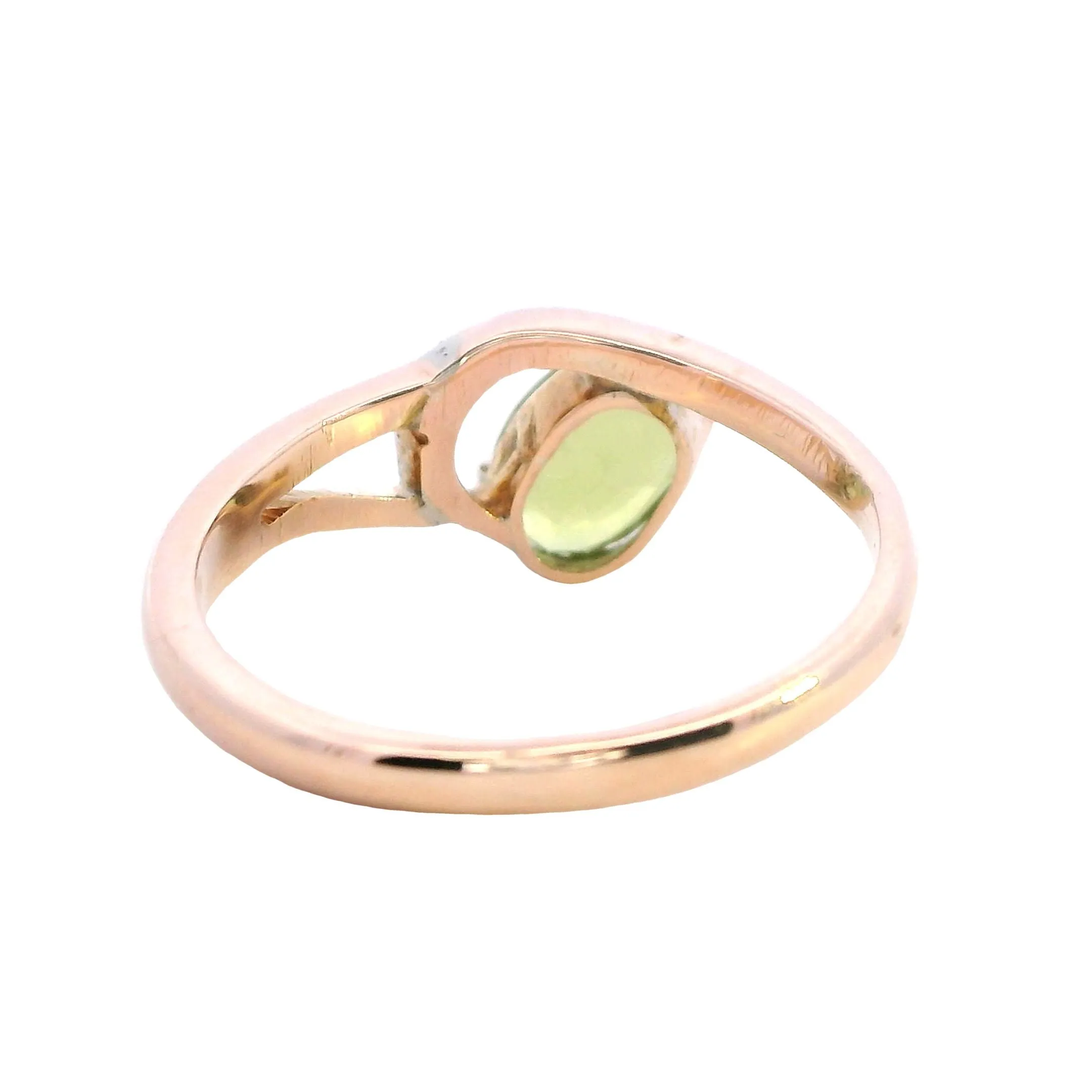 Delicate 9ct Rose Gold Peridot Ring - Subtle Elegance and Charm