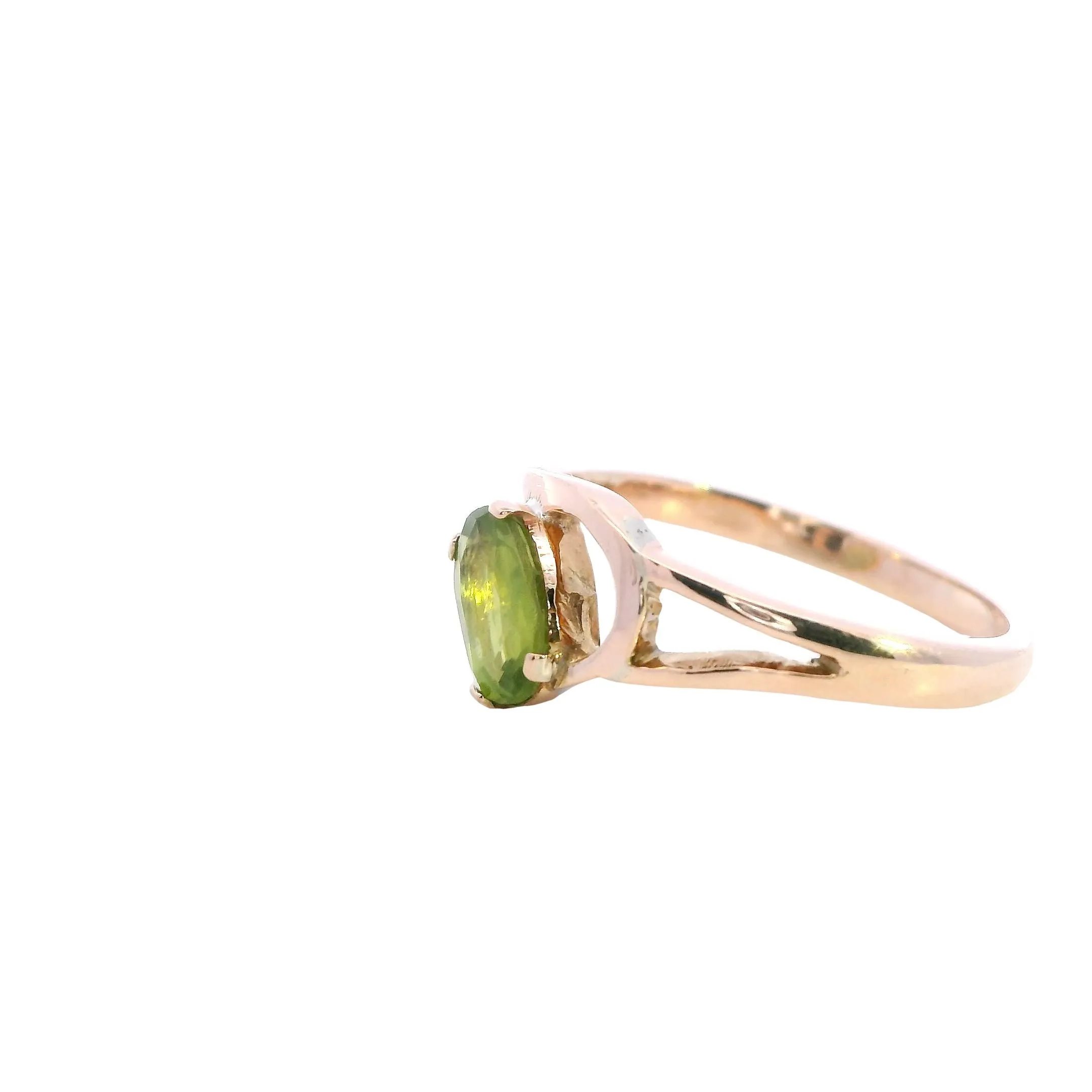 Delicate 9ct Rose Gold Peridot Ring - Subtle Elegance and Charm