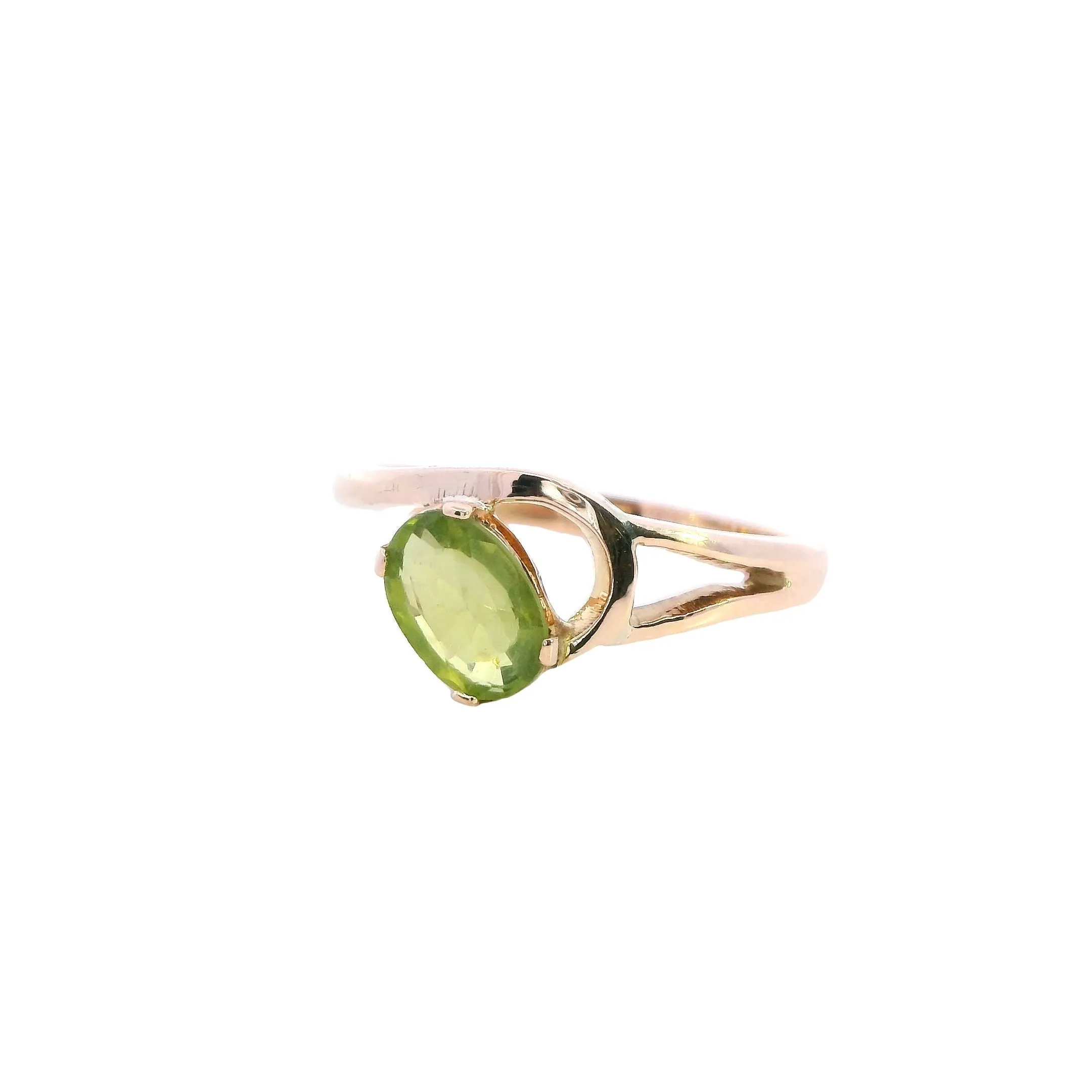 Delicate 9ct Rose Gold Peridot Ring - Subtle Elegance and Charm