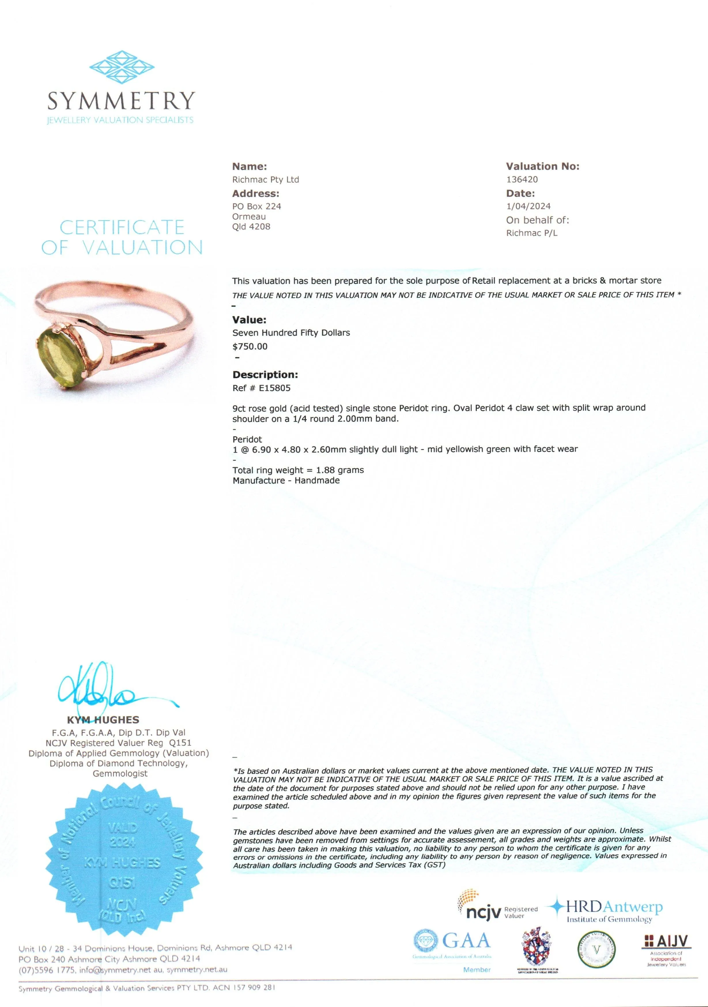 Delicate 9ct Rose Gold Peridot Ring - Subtle Elegance and Charm