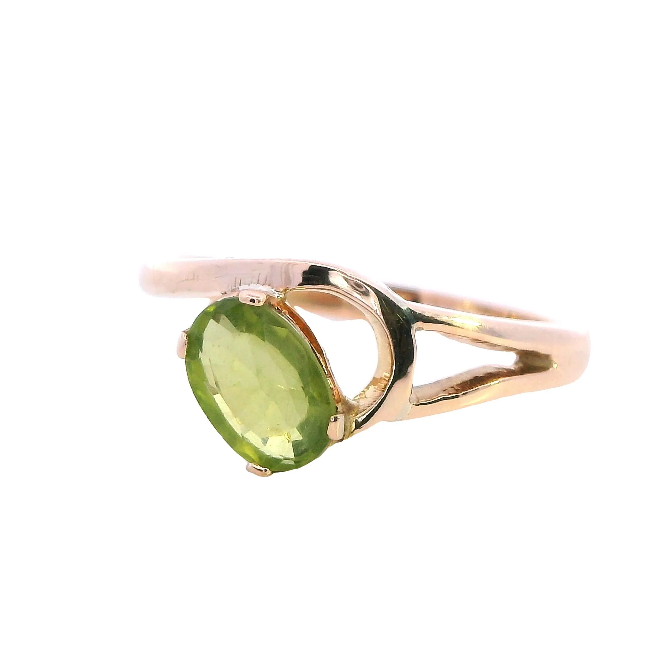 Delicate 9ct Rose Gold Peridot Ring - Subtle Elegance and Charm