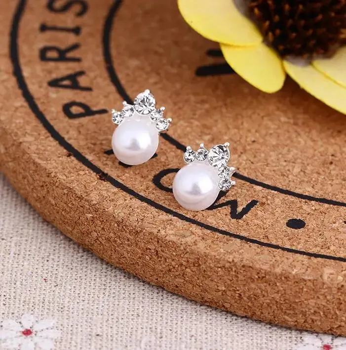 Earrings For Women Pearl Cute Fashion Girls Animal Jewelry Trend Rabbit Flower Heart Fruit Cherry Butterfly