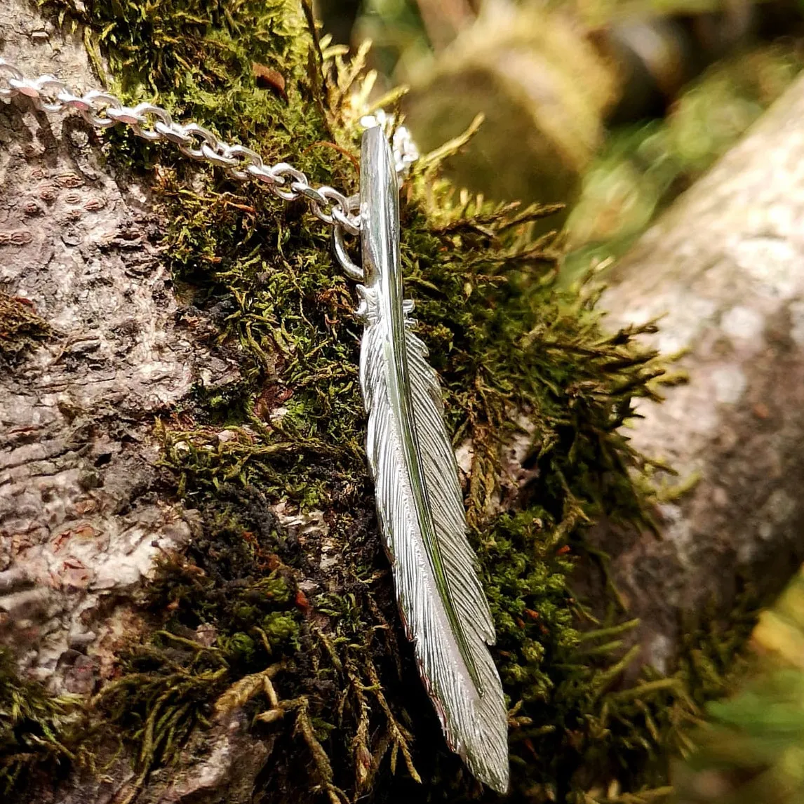 Earth Angel Feather Pendant