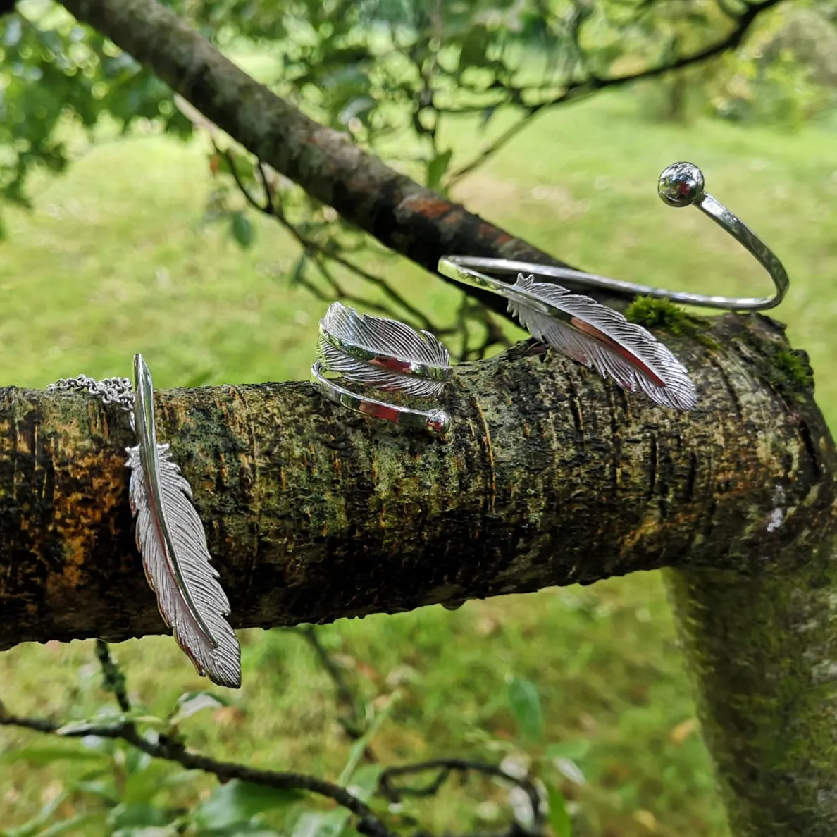 Earth Angel Feather Pendant