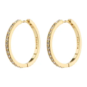 EBNA maxi crystal hoops gold-plated