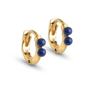 Enamel Hoops Paula 6mm Navy Blue