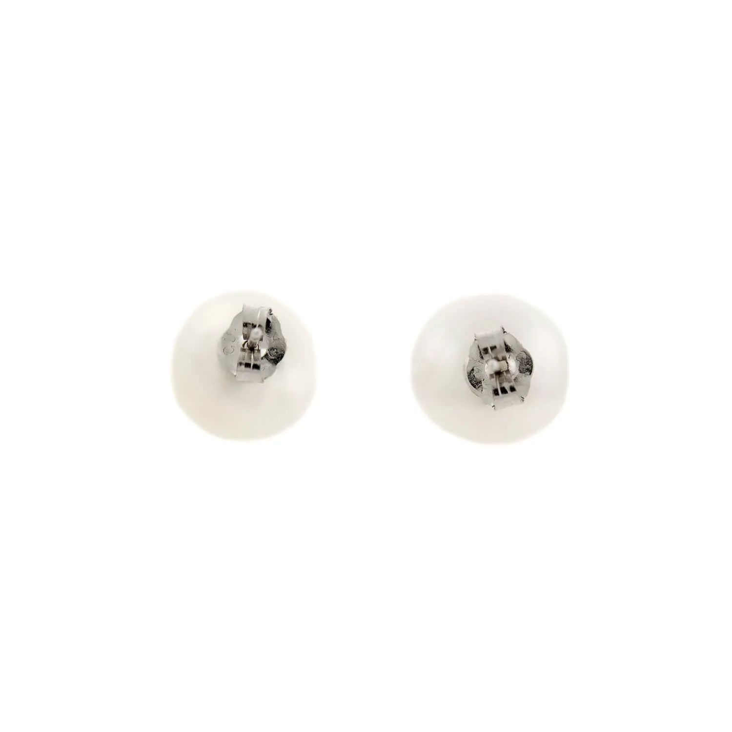 Estate 14k White Gold 11mm South Sea Pearl Studs