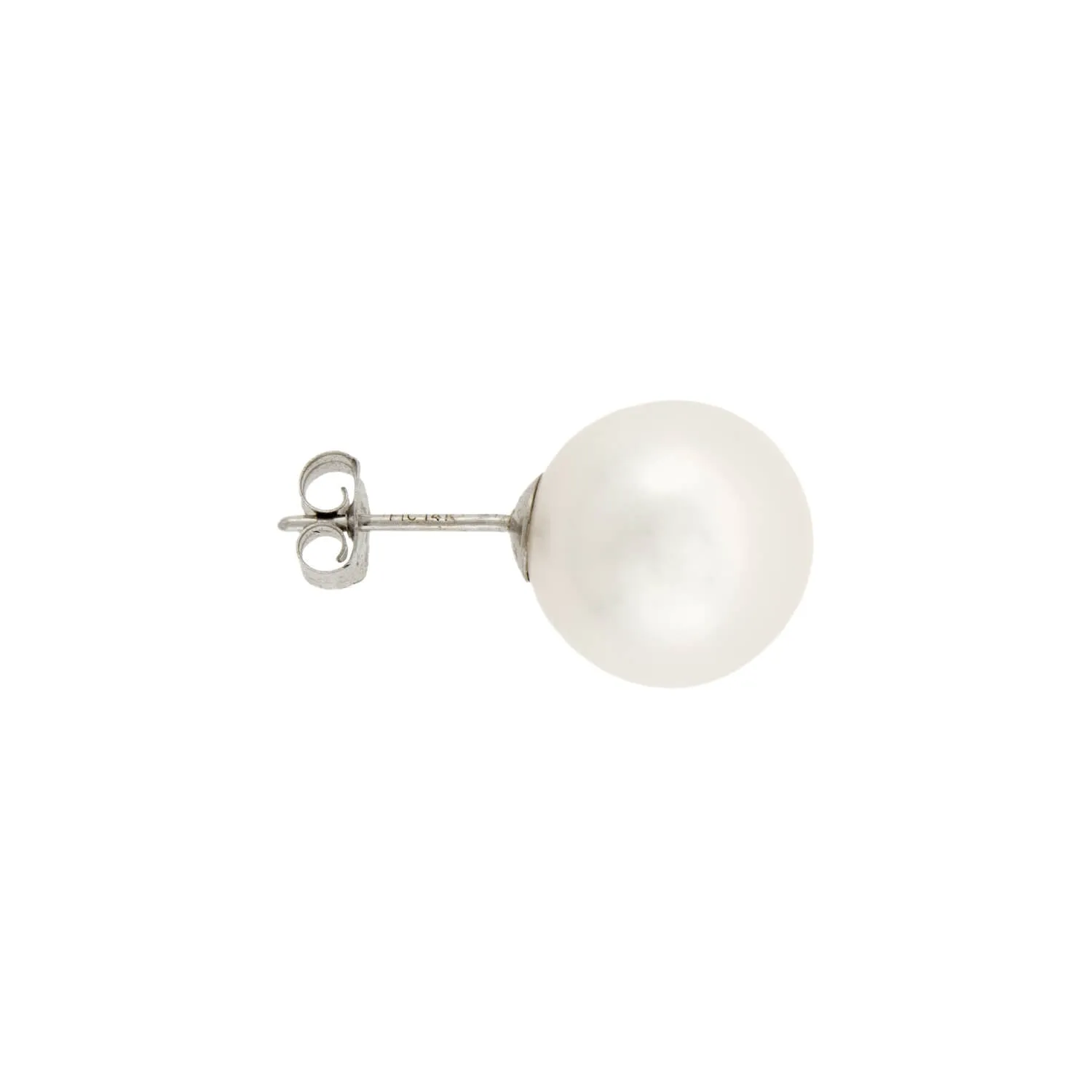 Estate 14k White Gold 11mm South Sea Pearl Studs