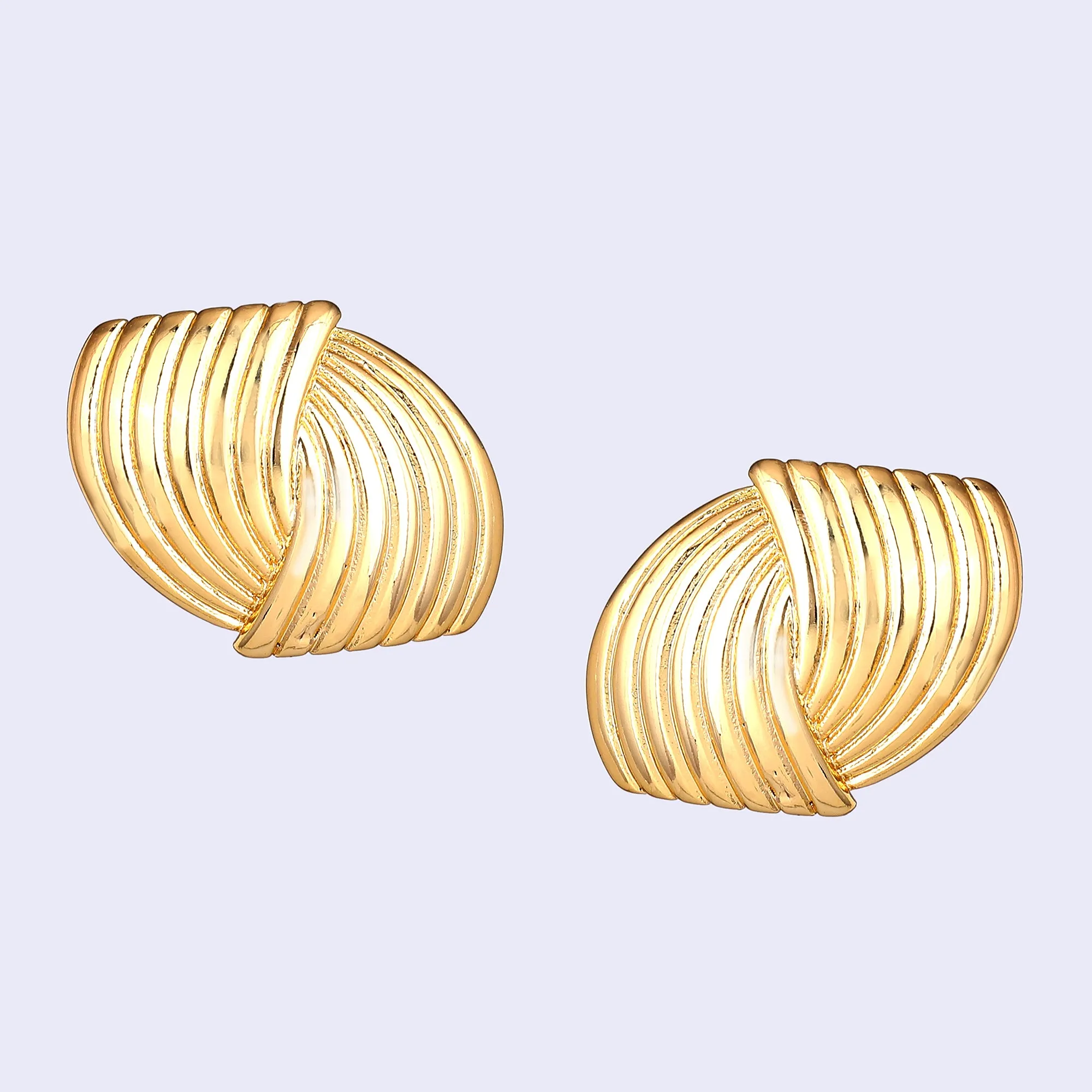 Estele Gold Plated Stylish and Graceful Demifine Stud Earrings for Girls and Women