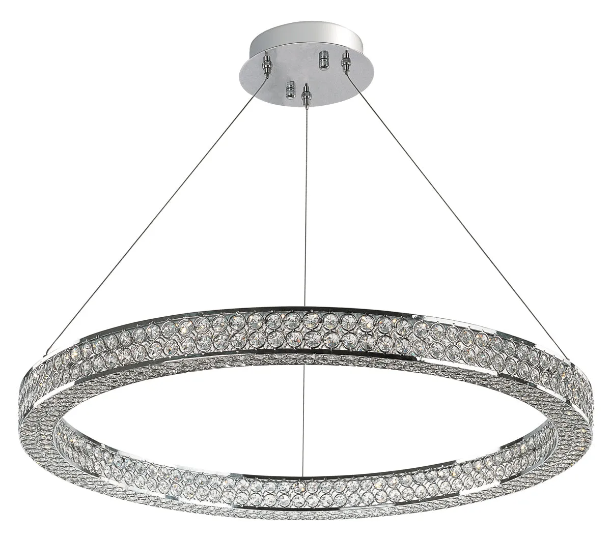 Eternity 30" LED Pendant in Polished Chrome