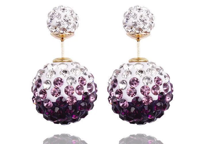 Fashion Charming Crystal Ball Earrings For Women Colorful beads earring jewelry for women