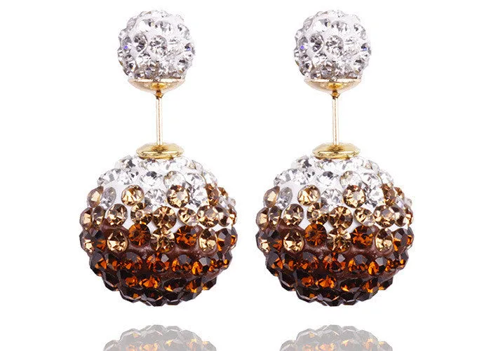 Fashion Charming Crystal Ball Earrings For Women Colorful beads earring jewelry for women