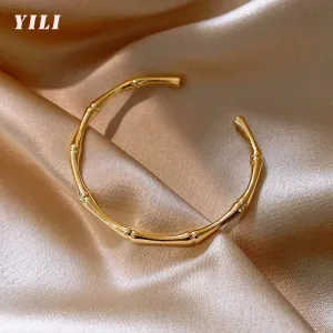 Fashion Gold Color Bamboo Bangles