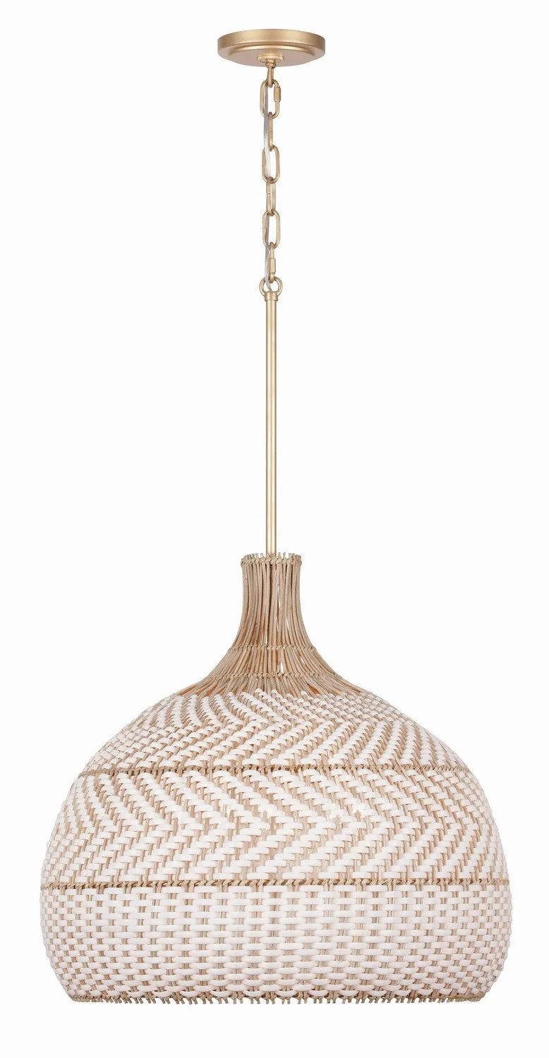 Five Light Chandelier from the Zanzibar Collection in Soft Gold Finish by Crystorama